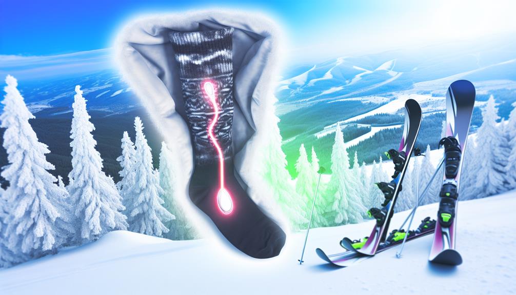 warm heated ski socks